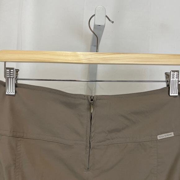 ROYAL ROBBINS Discovery Strider Skirt Fit Flare Stretch Nylon Brown Size 8 - Picture 6 of 8